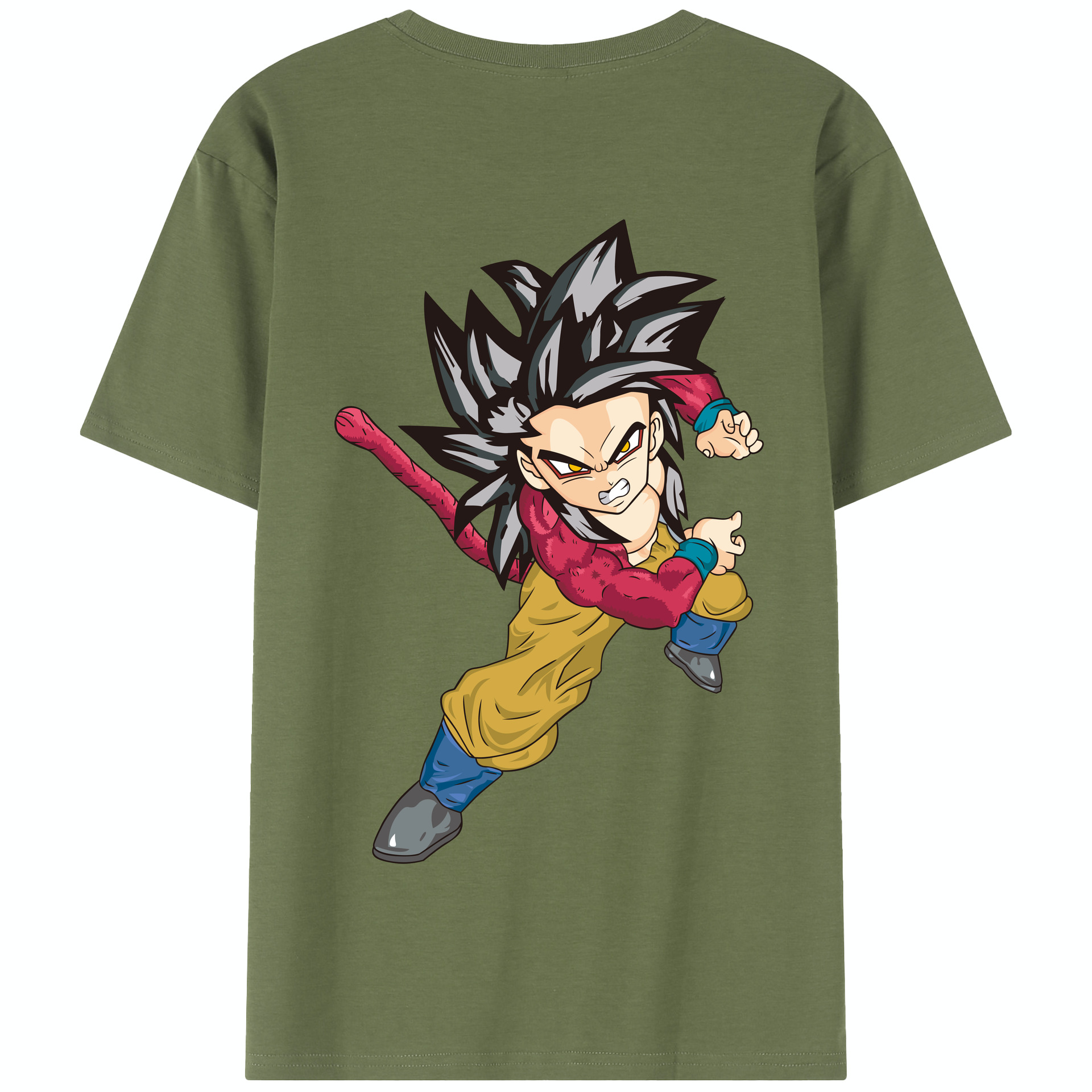 （画像用） ドラゴンボール 孫悟空（そん ごくう）Son Goku カカロット DRAGON BALL Kakarotto 綿100％半袖Tシャツ（背面プリント）